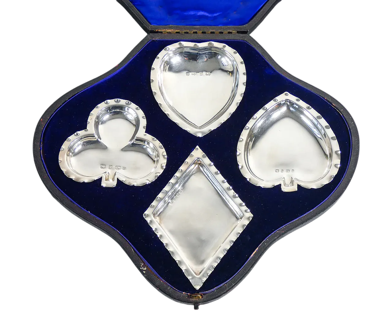 4 Posaceneri in argento 925 sterling, fine '800 11