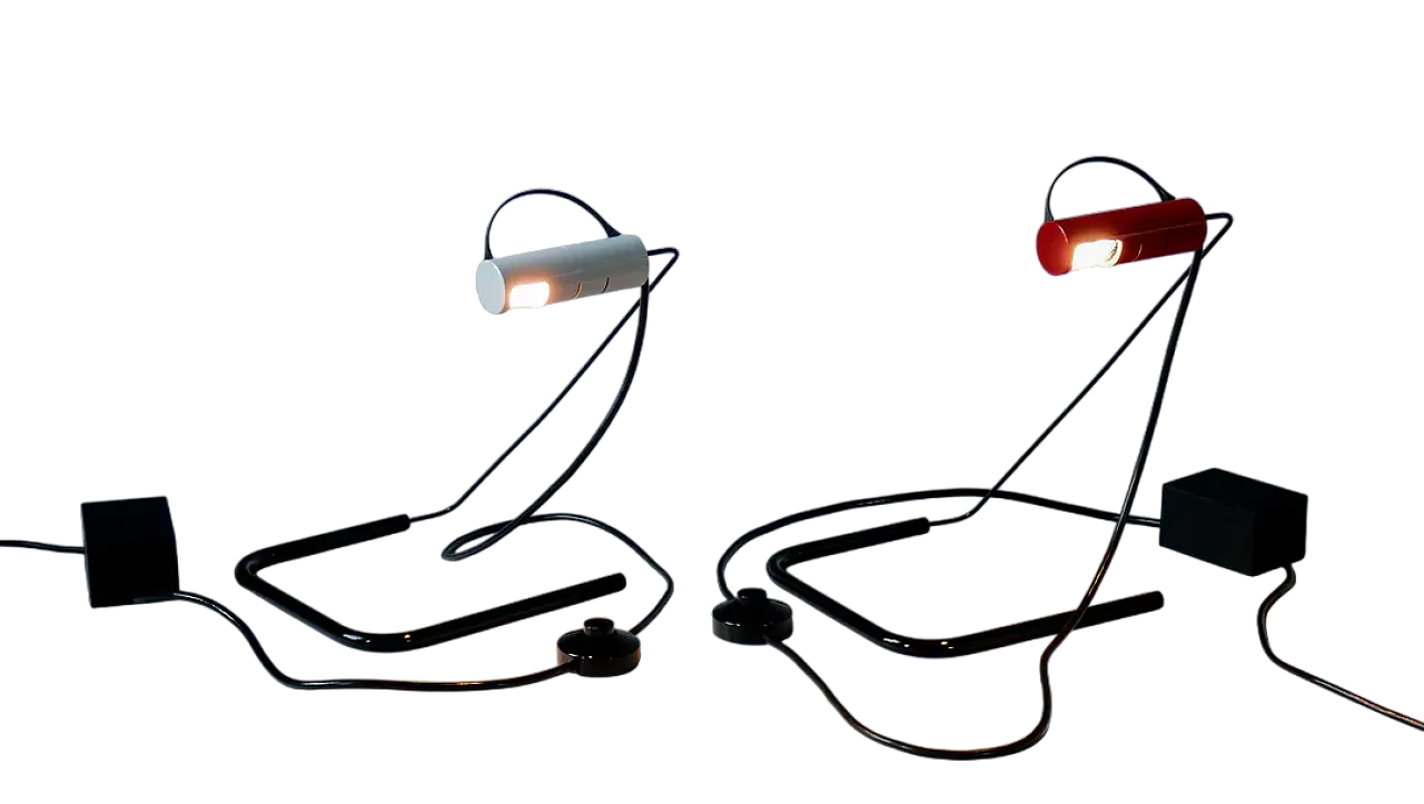 Coppia di lampade Slalom di Vico Magistretti per Oluce, anni '80 18