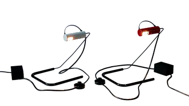 Coppia di lampade Slalom di Vico Magistretti per Oluce, anni '80