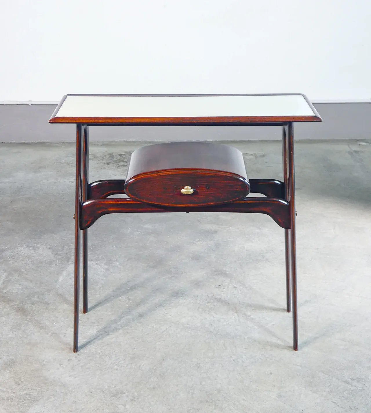 Wooden and glass console table by Ignazio Gardella, 1950s 2