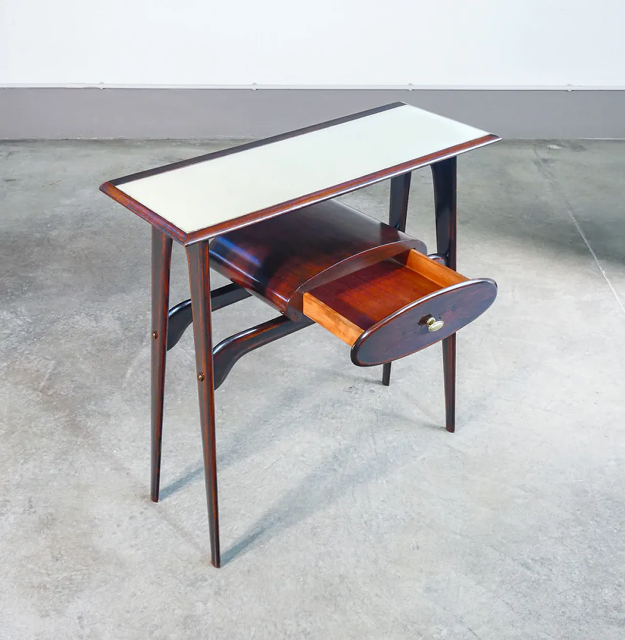 Wooden and glass console table by Ignazio Gardella, 1950s 5