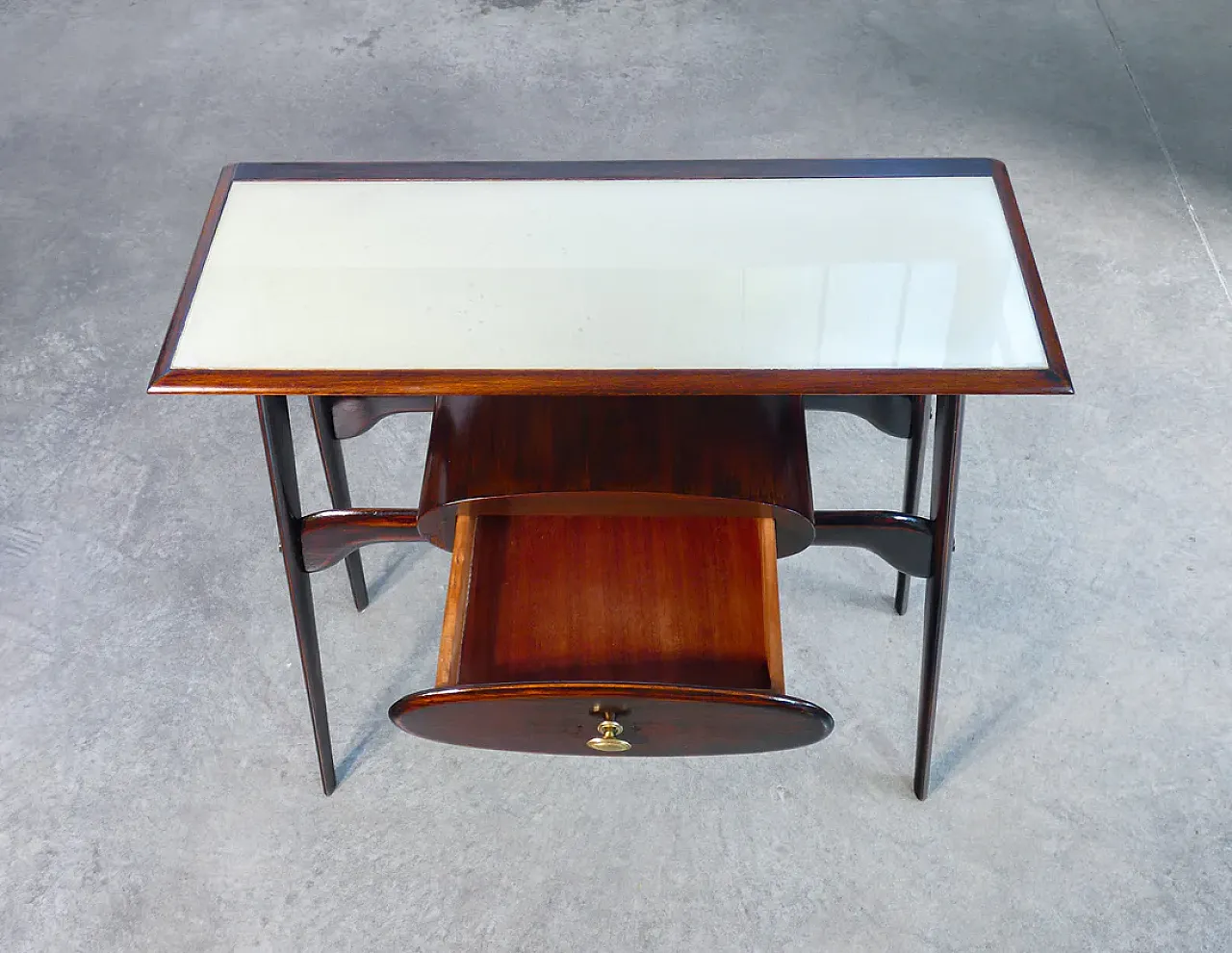 Wooden and glass console table by Ignazio Gardella, 1950s 6