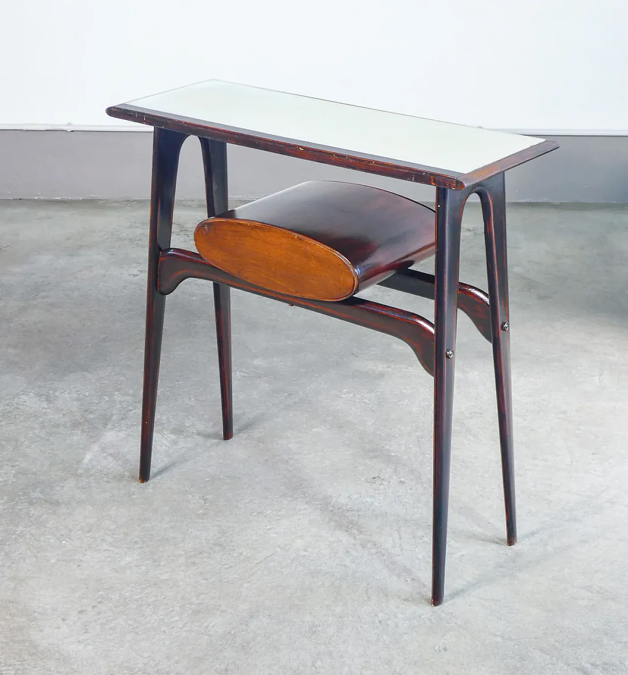 Wooden and glass console table by Ignazio Gardella, 1950s 10