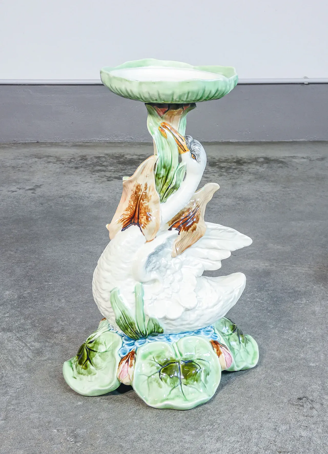 Ceramic cachepot with sculptural base, mid-20th century 2