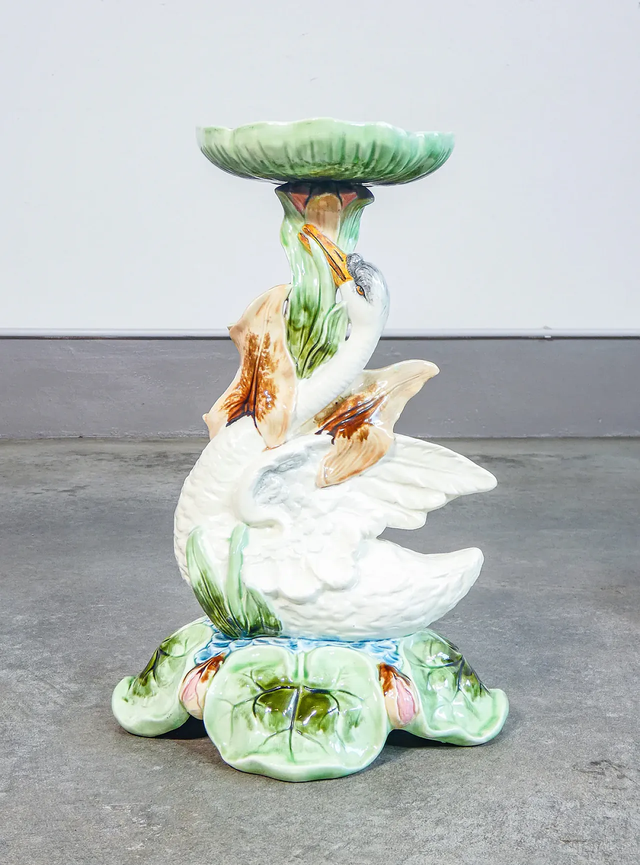 Ceramic cachepot with sculptural base, mid-20th century 4