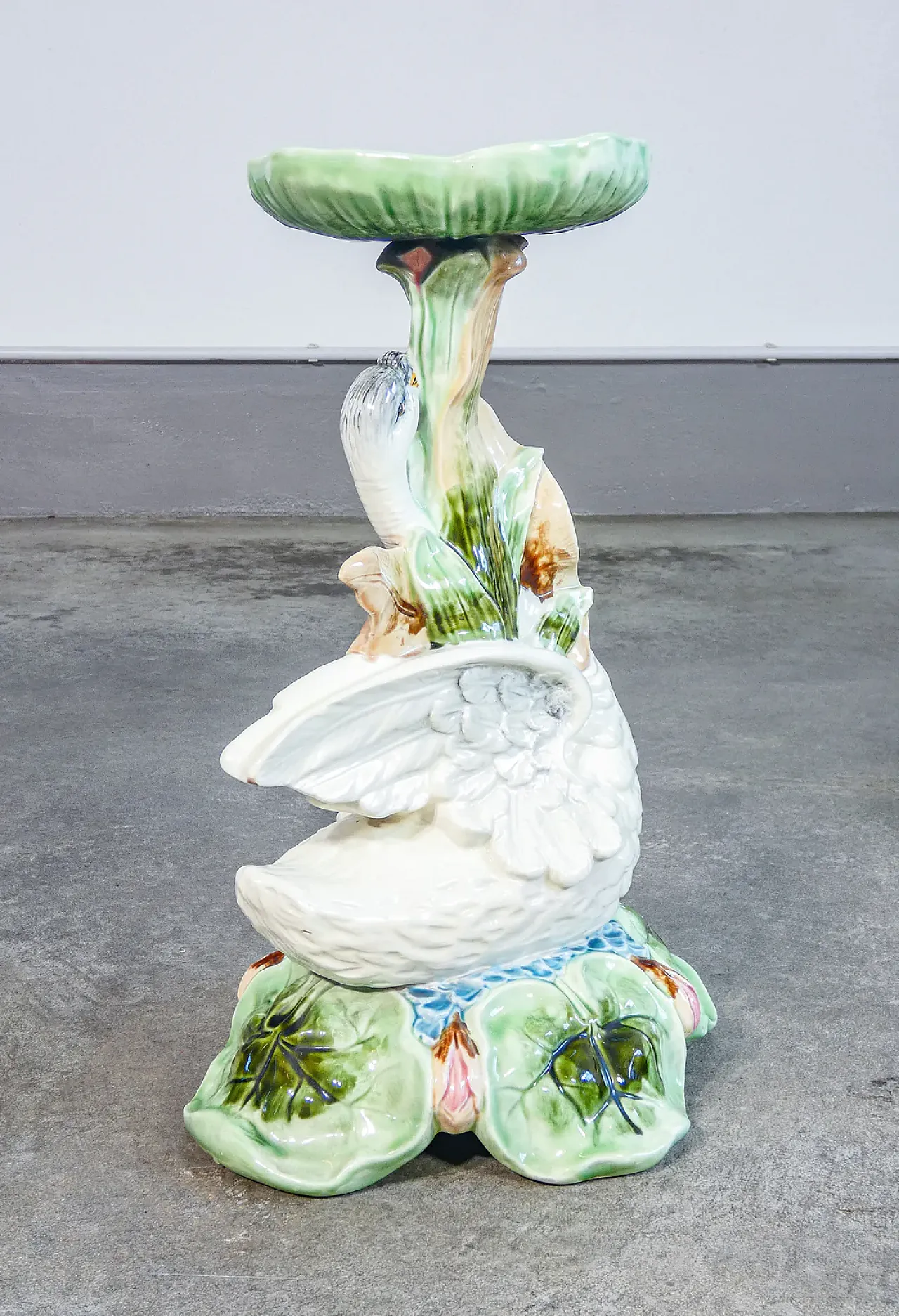 Ceramic cachepot with sculptural base, mid-20th century 6