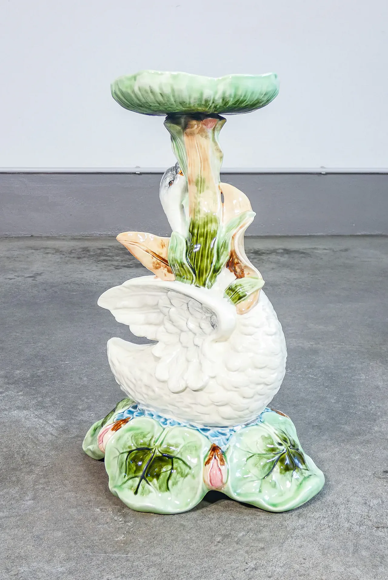 Ceramic cachepot with sculptural base, mid-20th century 7