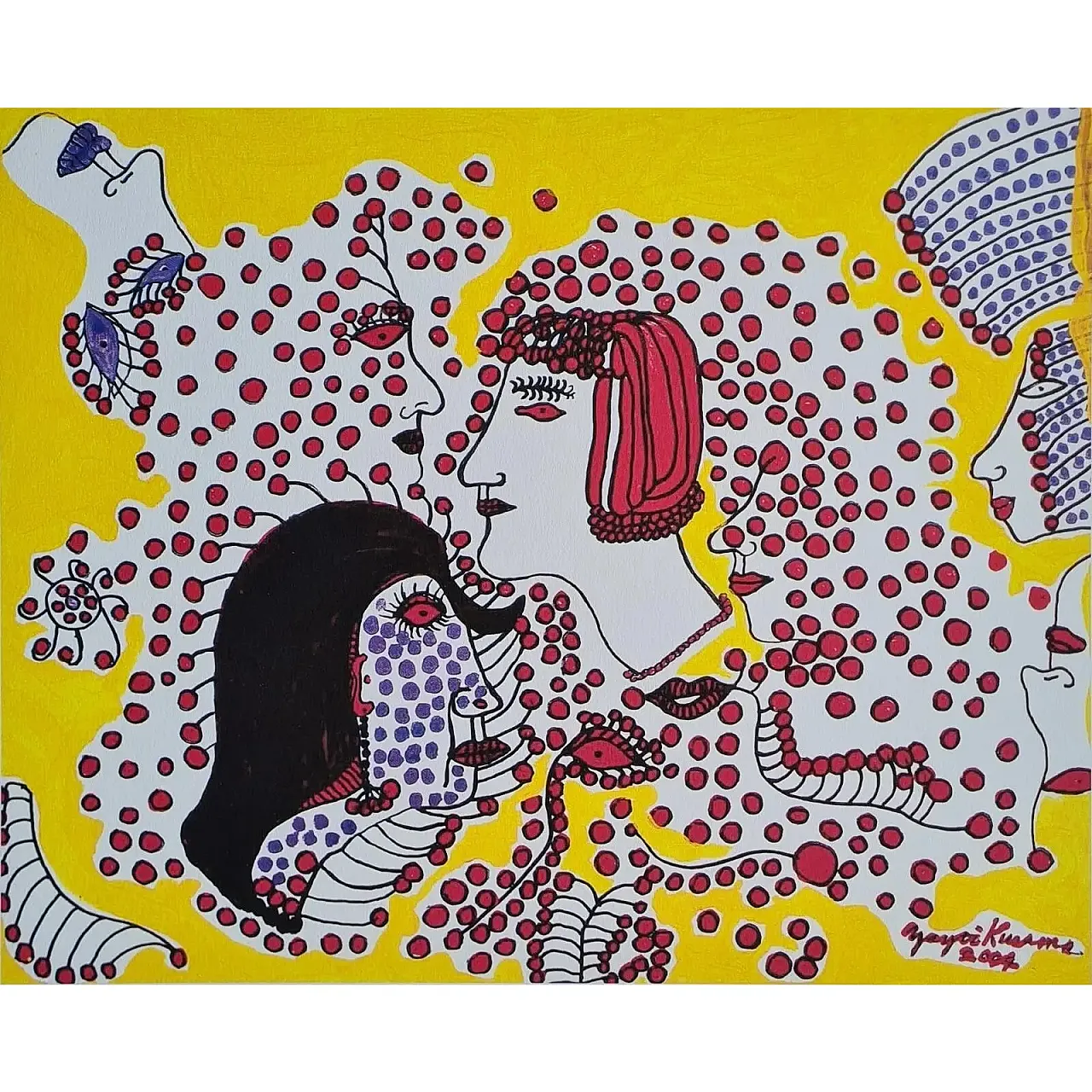 Girls Aaa by Yayoi Kusama, lithograph, 1990s 3