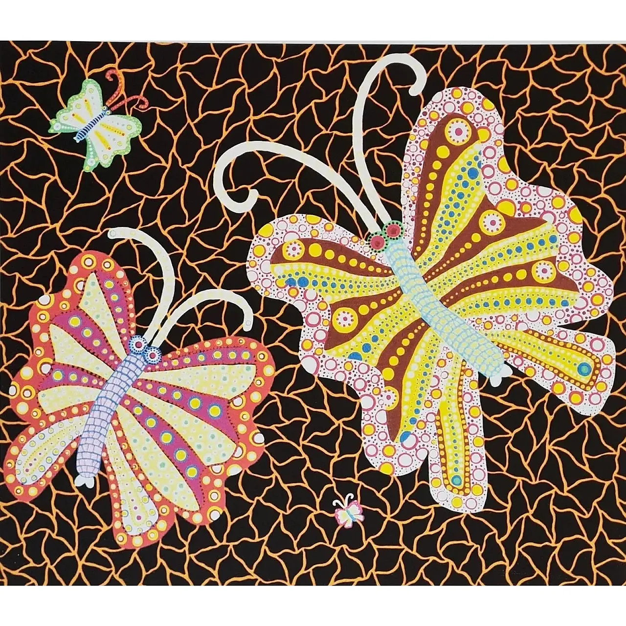 Yayoi Kusama, Farfalle, litografia, anni '90 2