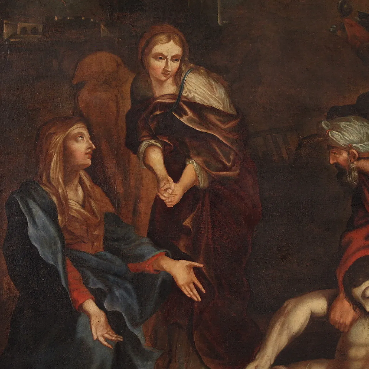 Italian painting, Lamentation over the Dead Christ, 17th century 4