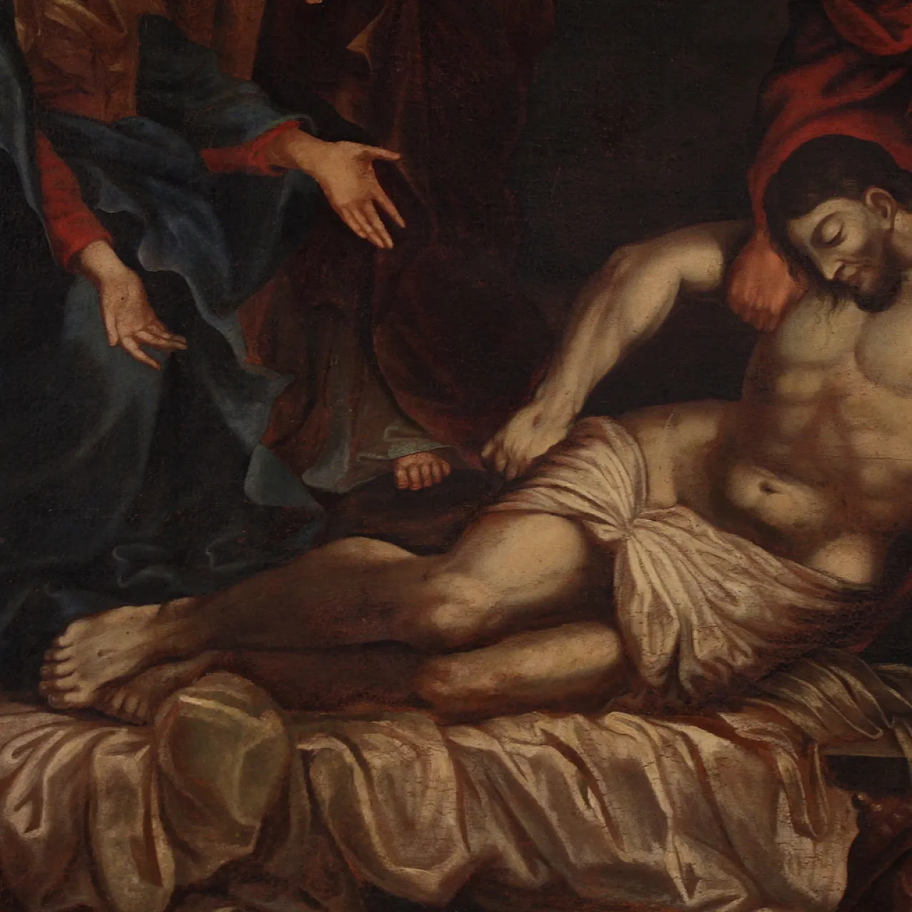 Italian painting, Lamentation over the Dead Christ, 17th century 7