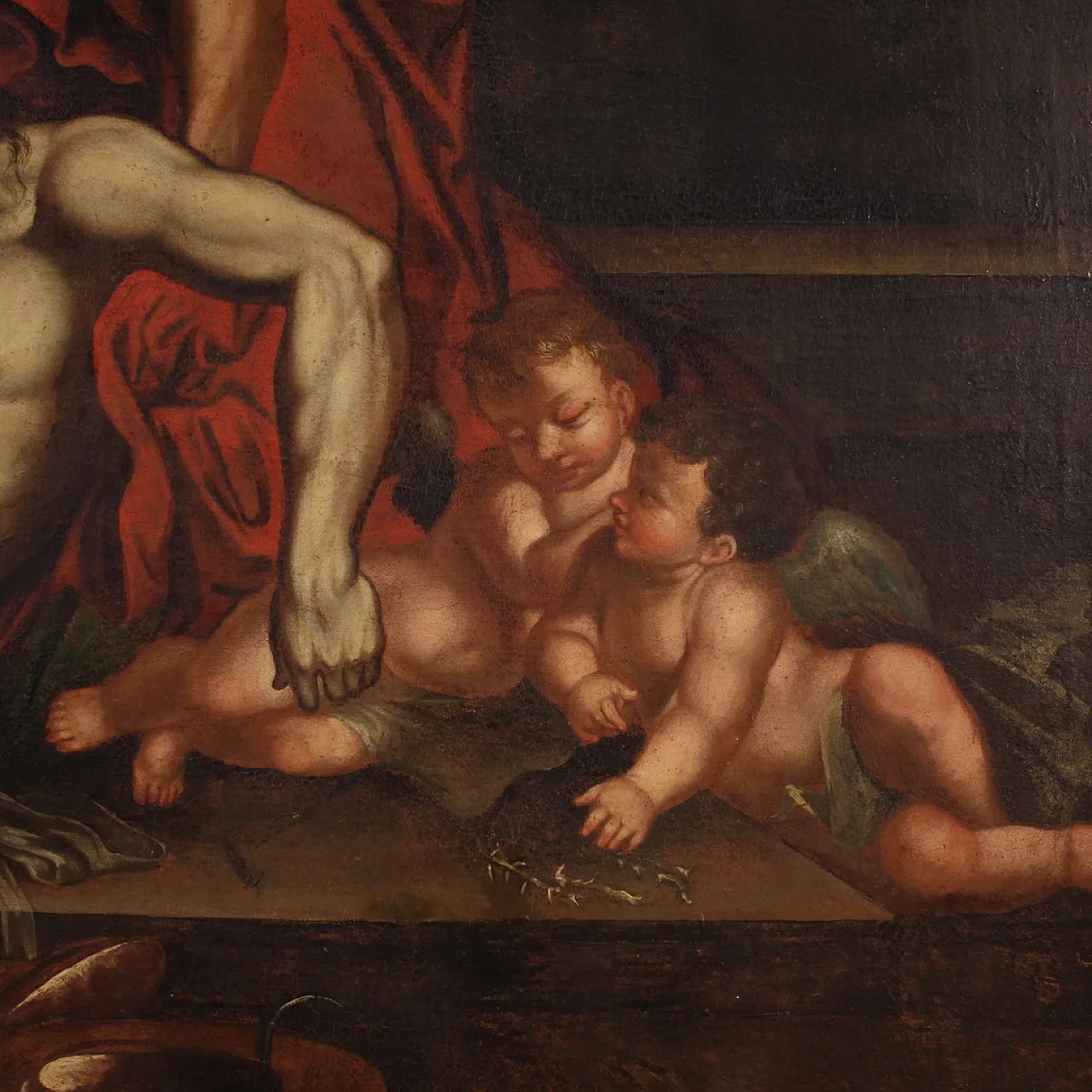 Italian painting, Lamentation over the Dead Christ, 17th century 9