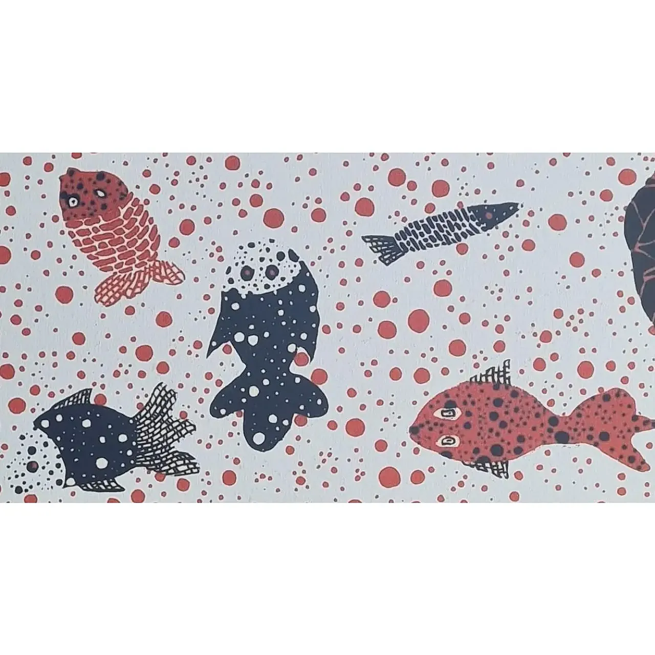 Yayoi Kusama, Pesce rosso, litografia, anni '90 3