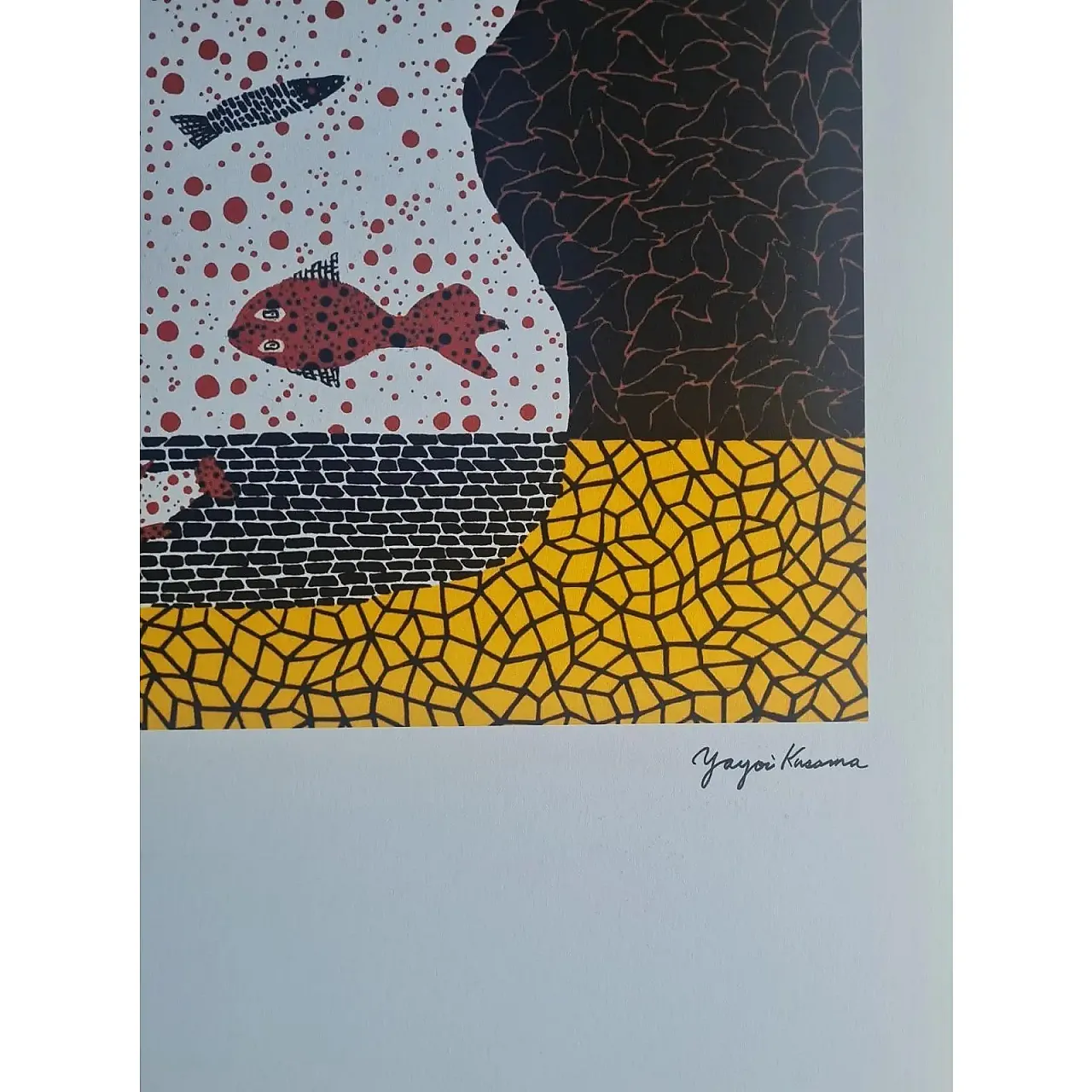 Yayoi Kusama, Pesce rosso, litografia, anni '90 5