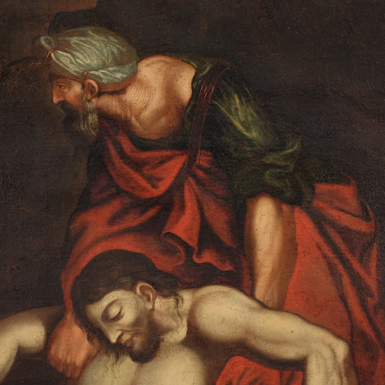 Italian painting, Lamentation over the Dead Christ, 17th century 14