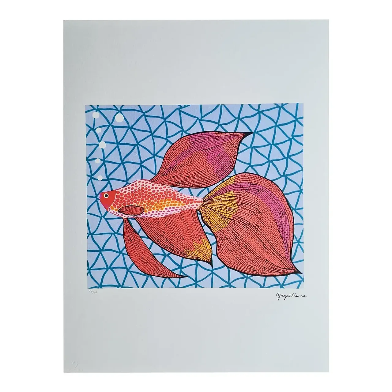 Yayoi Kusama, Pesce rosso, Litografia, anni '90 1
