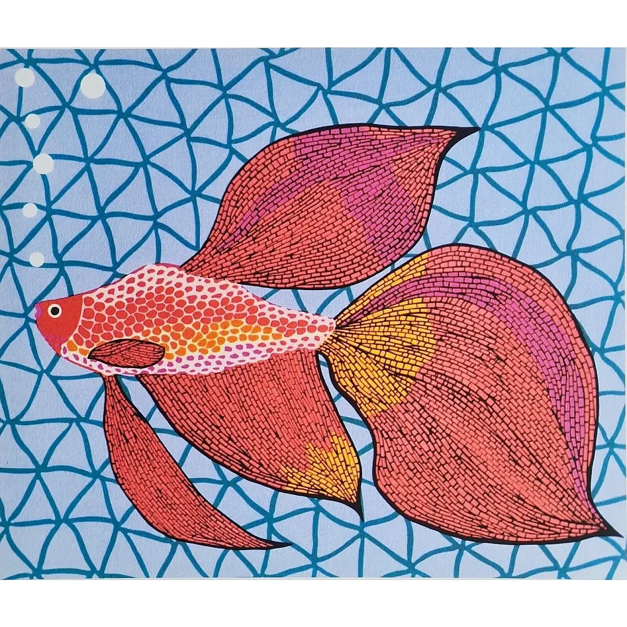 Yayoi Kusama, Pesce rosso, Litografia, anni '90 4