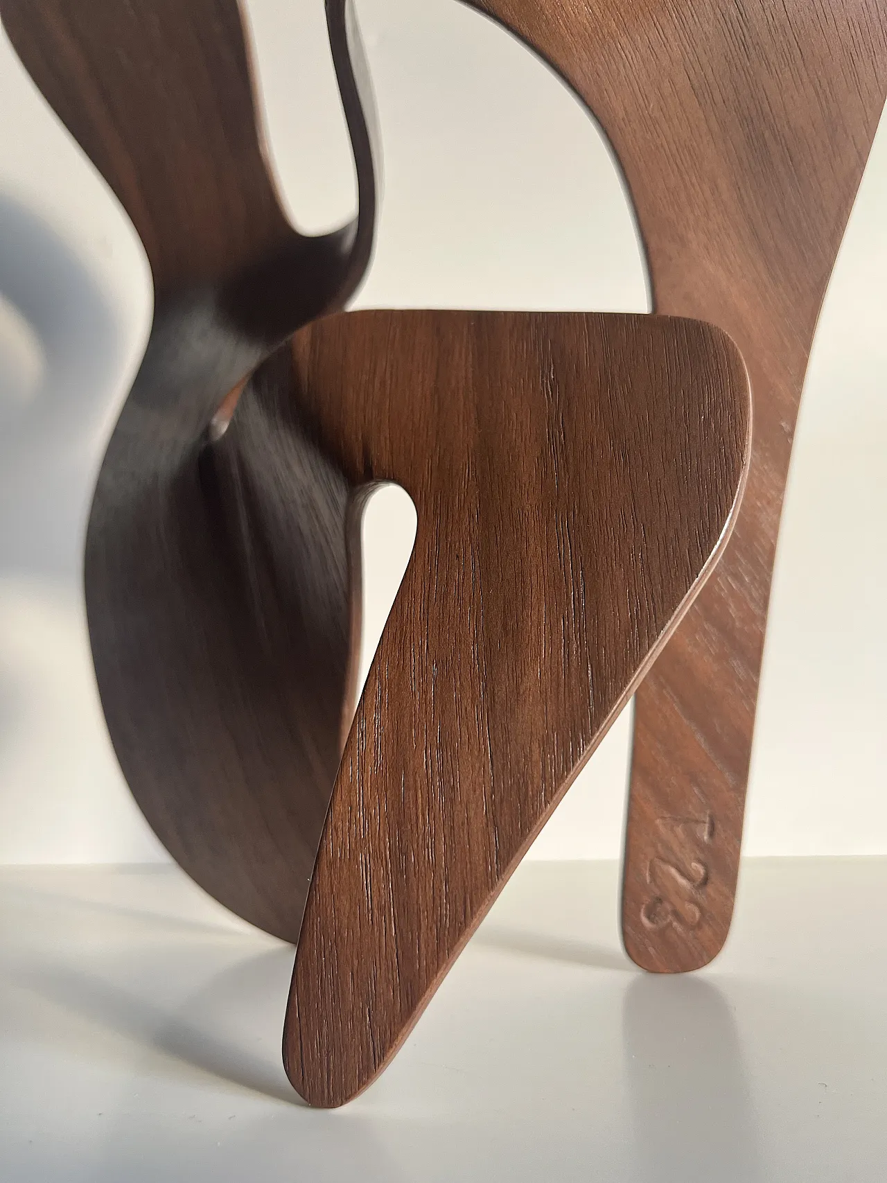 Walnut plywood sculpture by Mrs. Charles Eames, 2000s 9