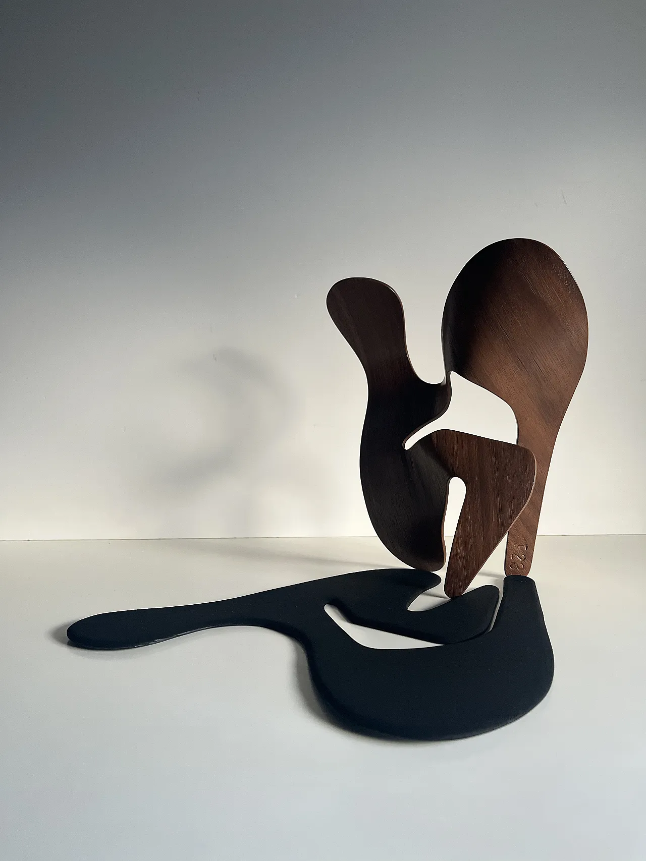 Walnut plywood sculpture by Mrs. Charles Eames, 2000s 14