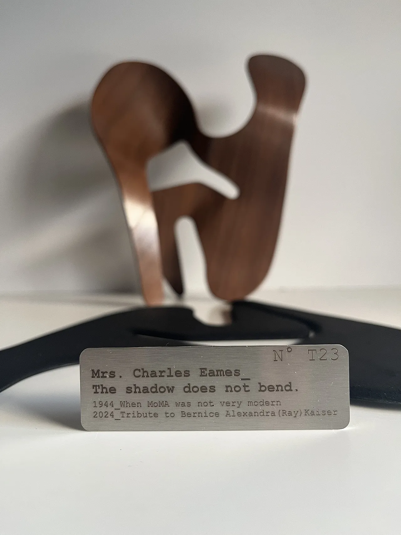 Walnut plywood sculpture by Mrs. Charles Eames, 2000s 17