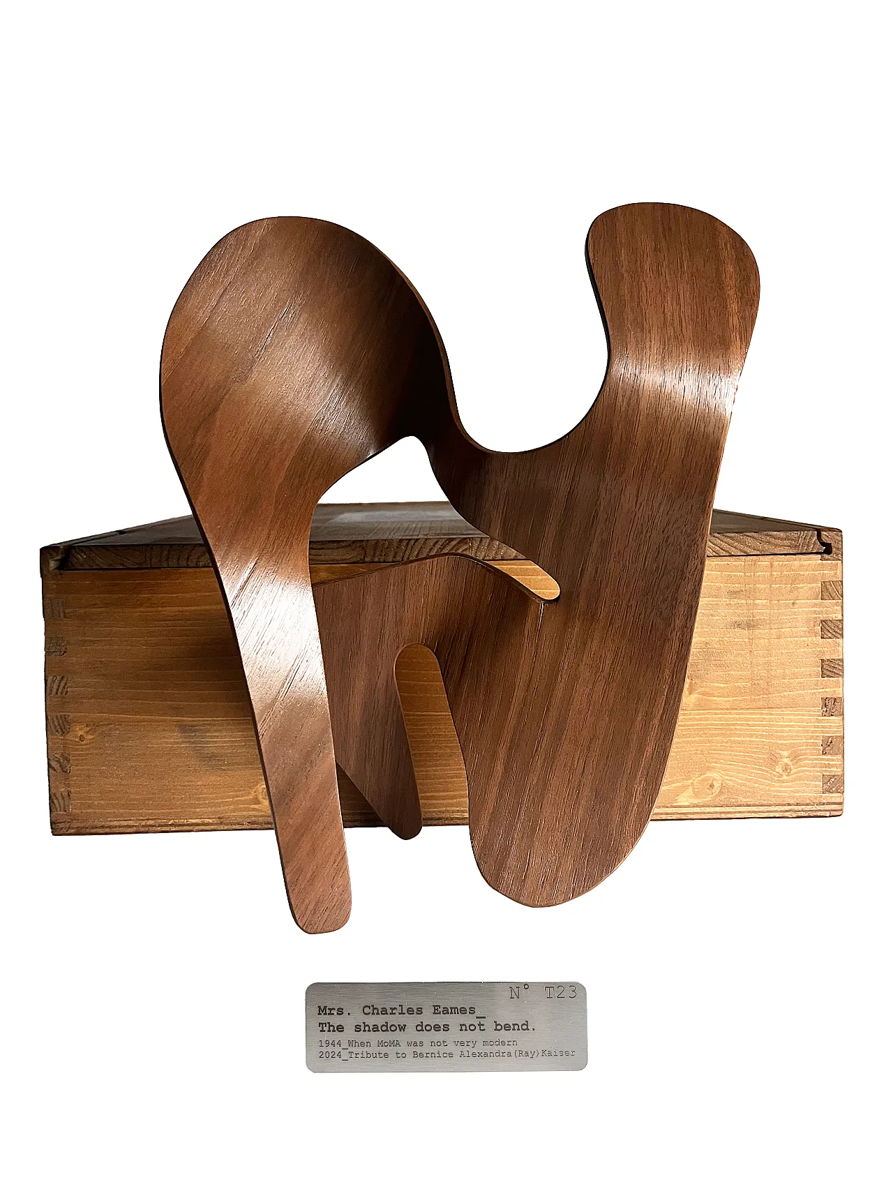 Walnut plywood sculpture by Mrs. Charles Eames, 2000s 28