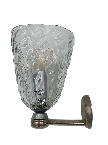 Applique singola in vetro di Murano attribuita a Barovier, anni '60