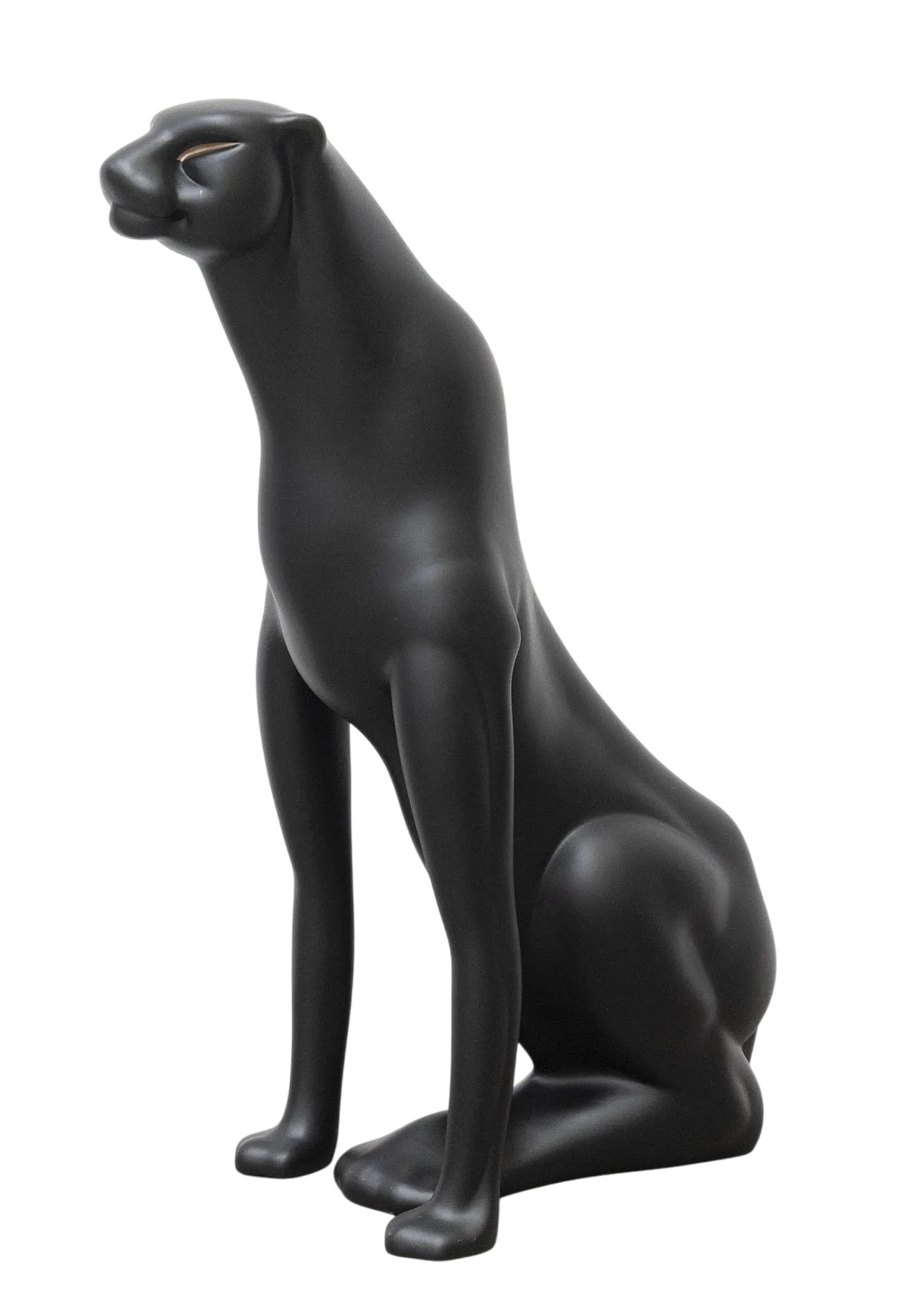 Black panther statue in resin, late 20th century 13