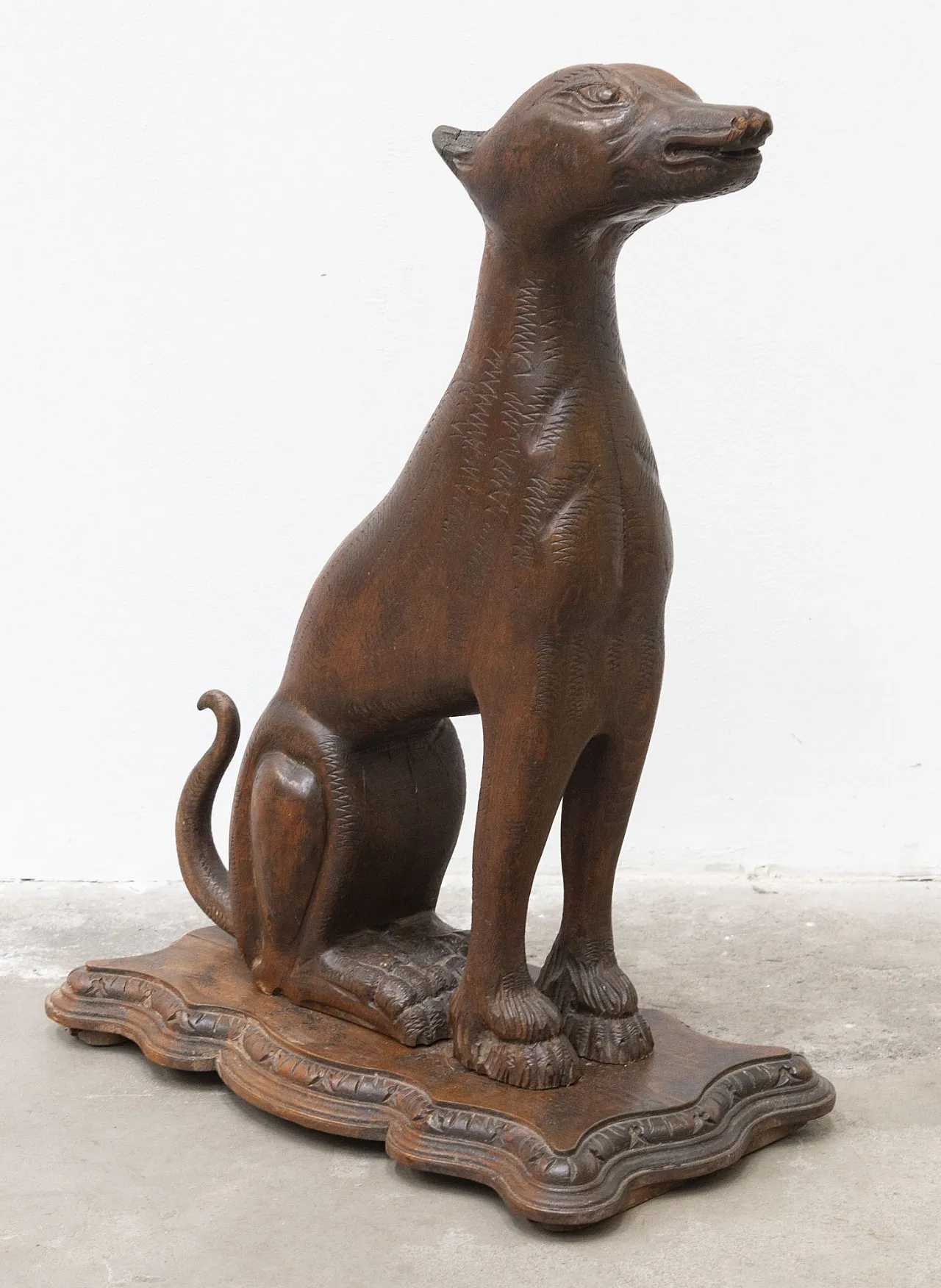 Wooden greyhound dog, late 19th century 1