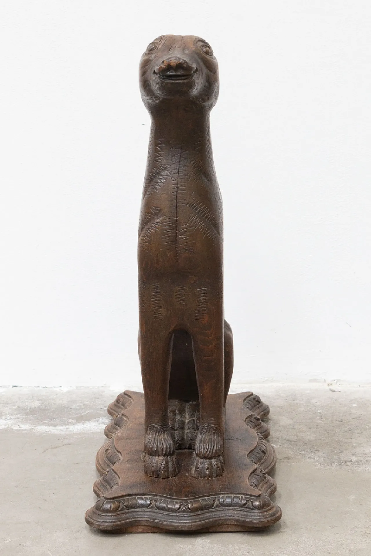 Wooden greyhound dog, late 19th century 4