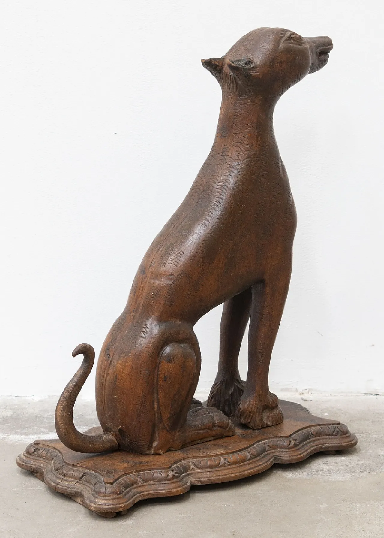 Wooden greyhound dog, late 19th century 5