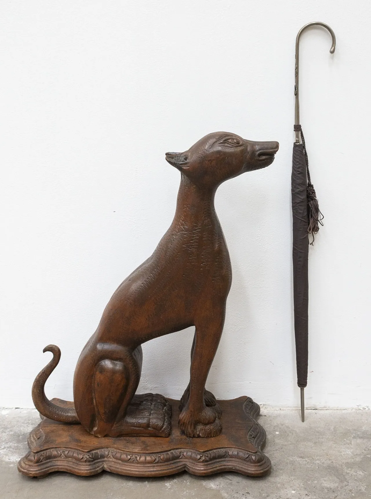 Wooden greyhound dog, late 19th century 9