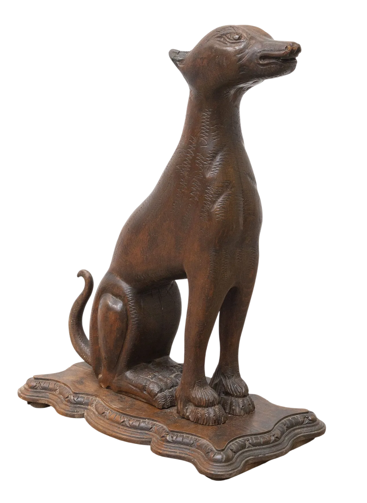 Wooden greyhound dog, late 19th century 10
