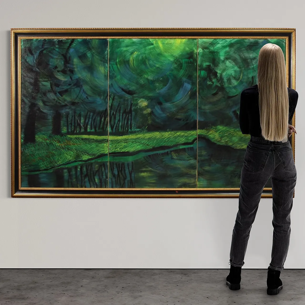 Paesaggio fantastico, dipinto, anni '90 2