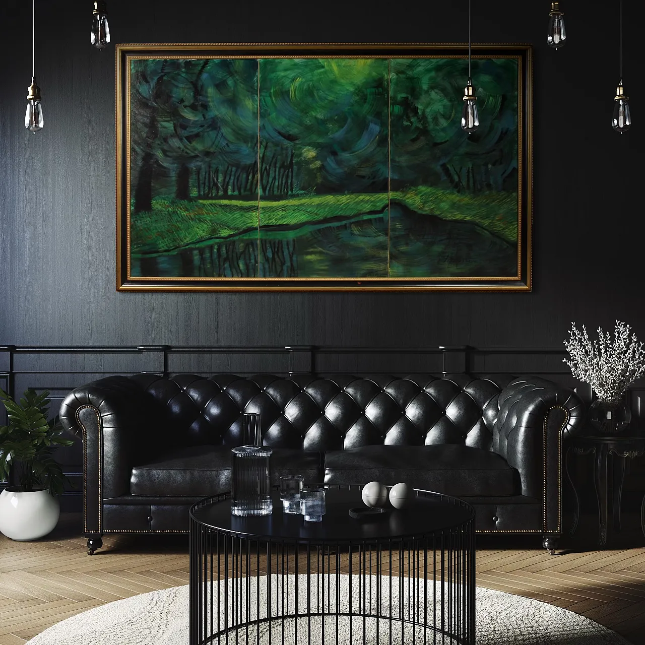 Paesaggio fantastico, dipinto, anni '90 5