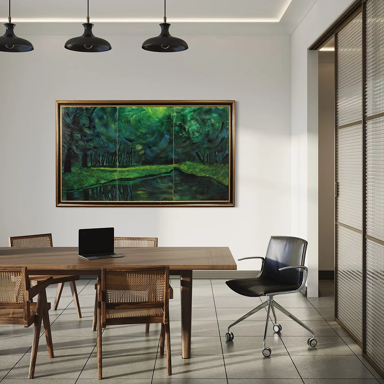 Paesaggio fantastico, dipinto, anni '90 7