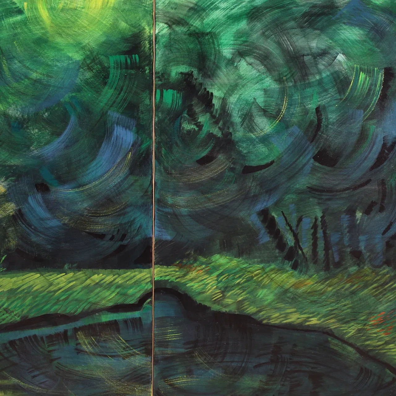 Paesaggio fantastico, dipinto, anni '90 12