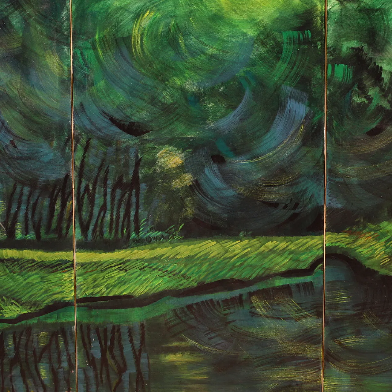 Paesaggio fantastico, dipinto, anni '90 14