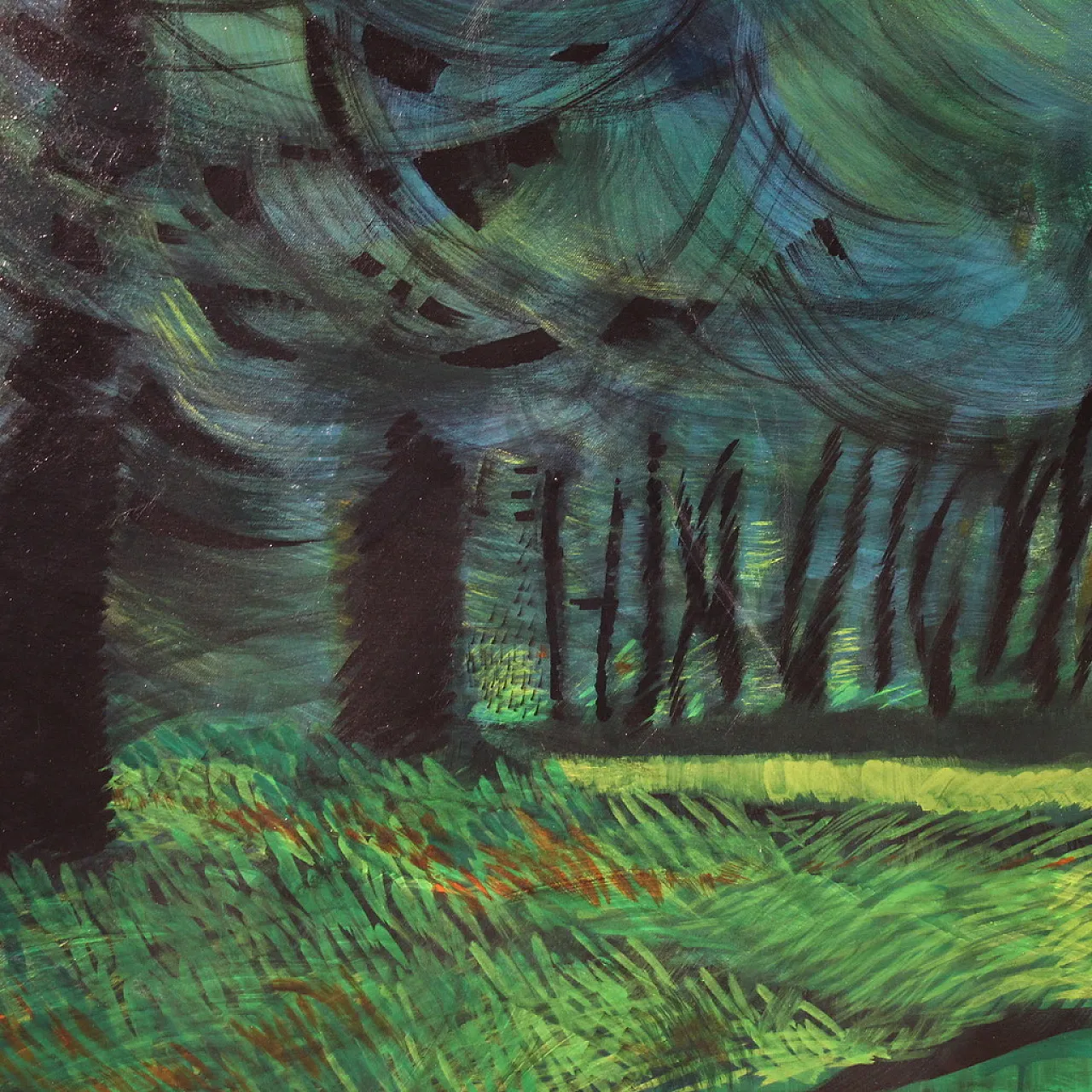 Paesaggio fantastico, dipinto, anni '90 15