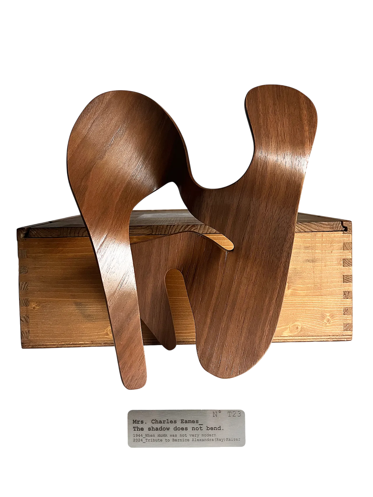 Walnut plywood sculpture by Mrs. Charles Eames, 2000s 29