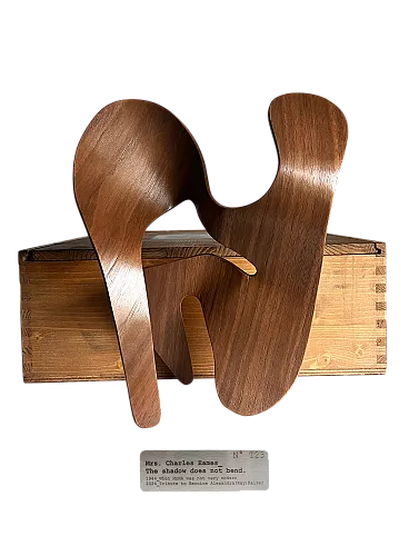 Walnut plywood sculpture by Mrs. Charles Eames, 2000s