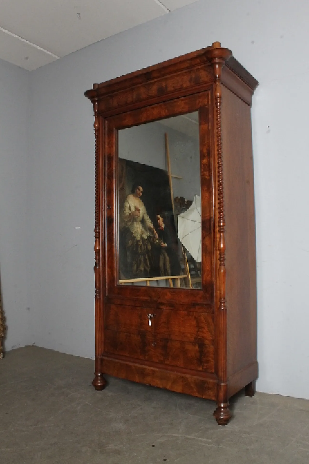 Louis Philippe Lombard mirror cabinet, 19th century 1