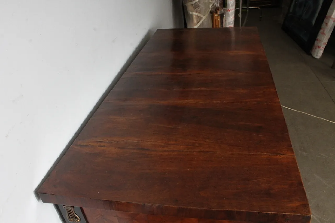 Empire console in cherry wood with inlays, 19th century 6
