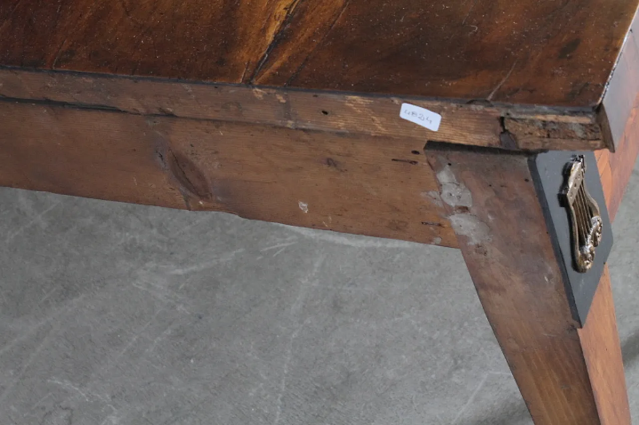 Empire console in cherry wood with inlays, 19th century 10