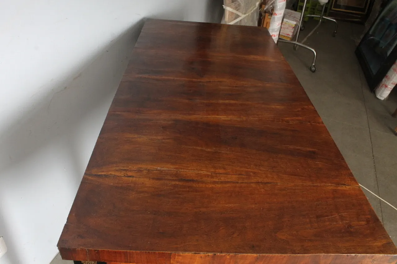 Empire console in cherry wood with inlays, 19th century 11