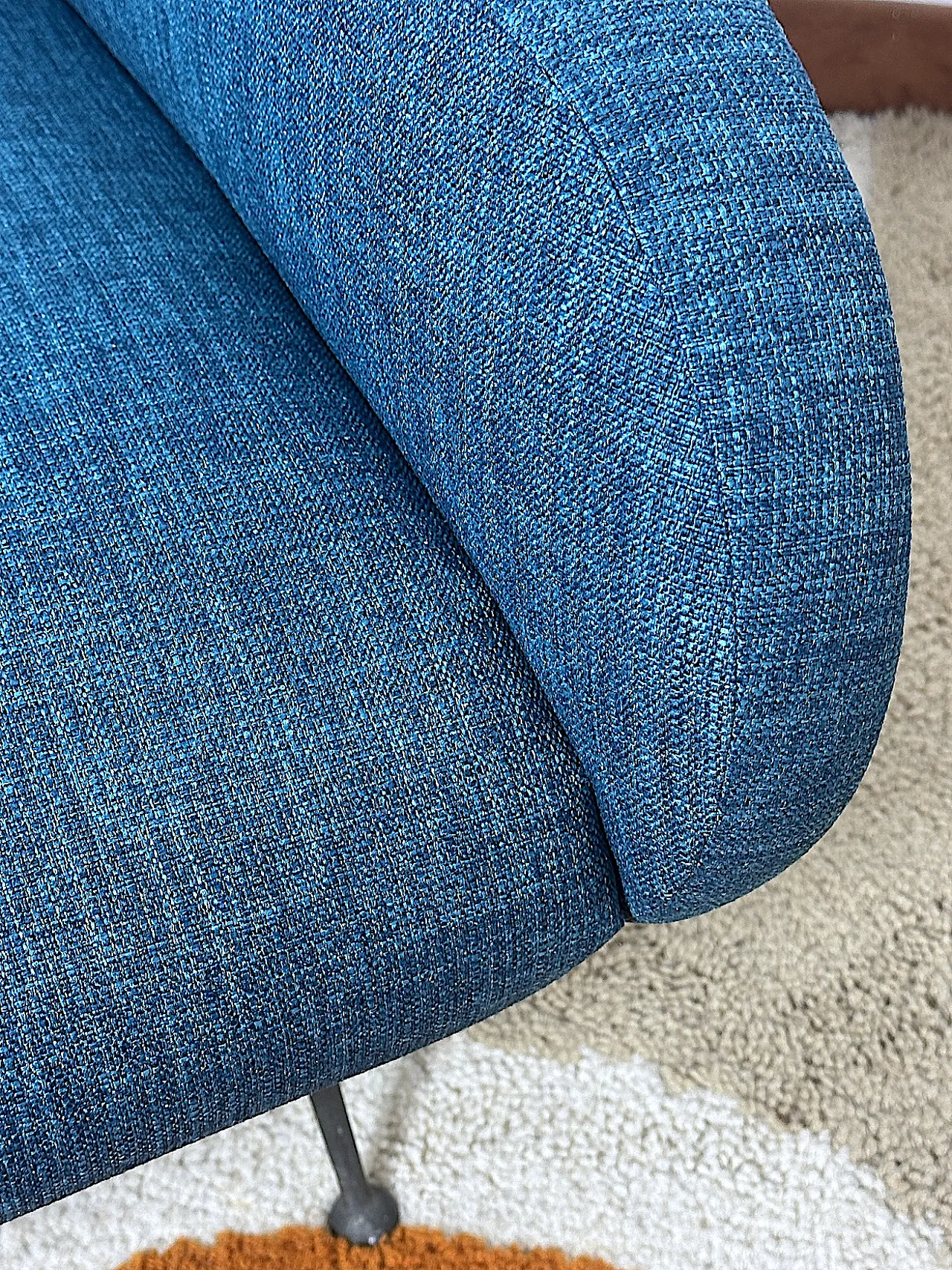 Lady armchair Marco Zanuso style sky blue, 1950s 3