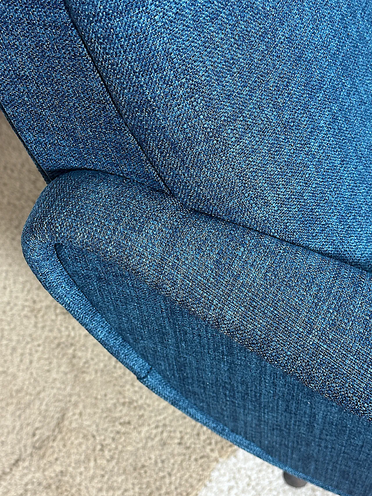 Lady armchair Marco Zanuso style sky blue, 1950s 4