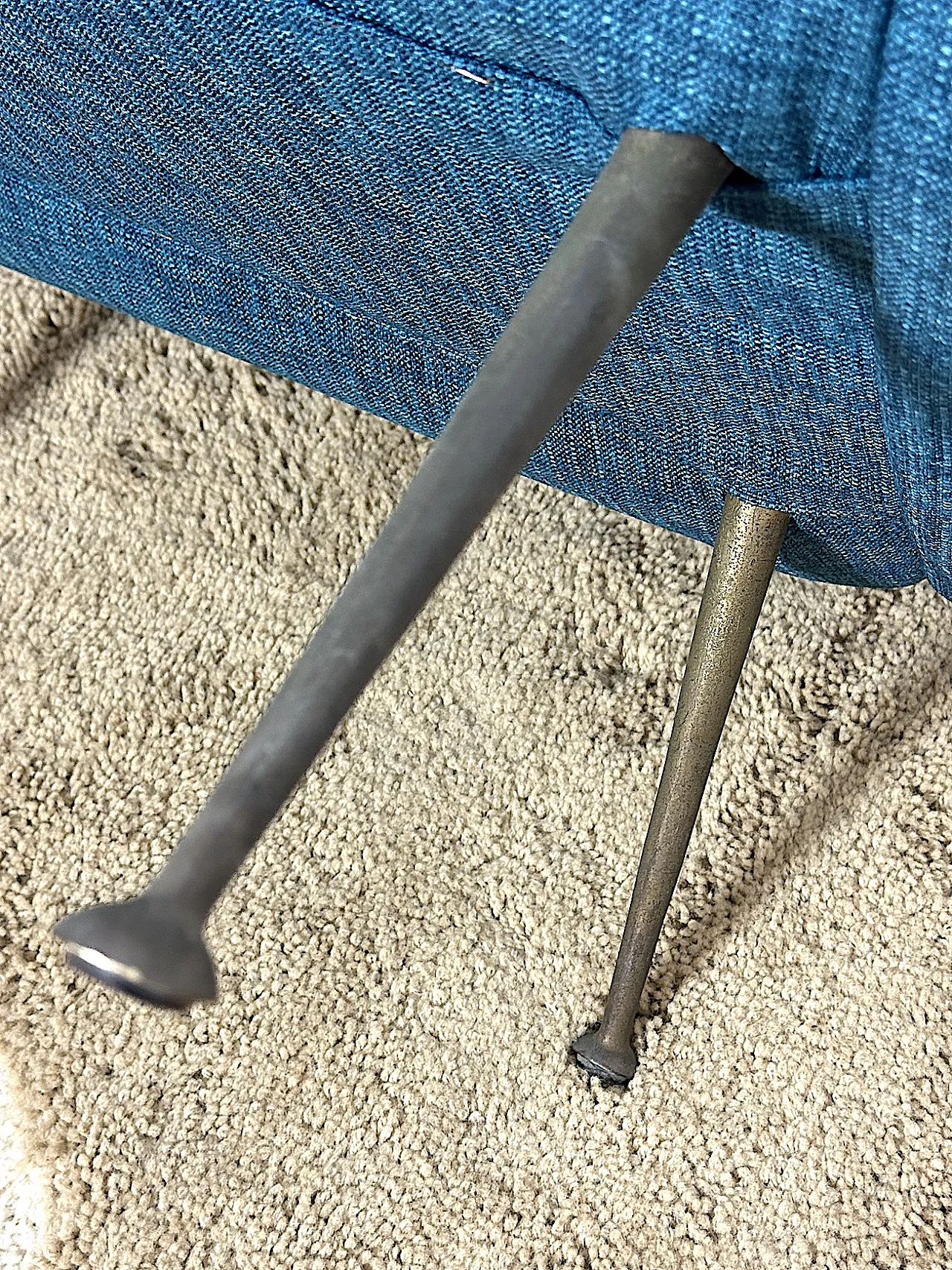 Lady armchair Marco Zanuso style sky blue, 1950s 14