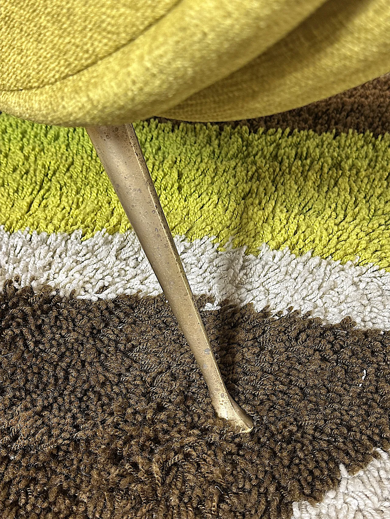 Lady armchair Marco Zanuso style, yellow, 1950s 4