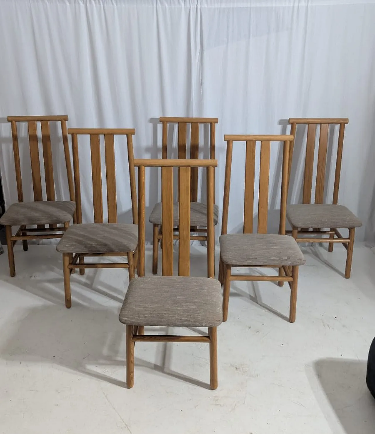 6 Zea chairs by Anning Sarian for Tisettanta, 80s 1