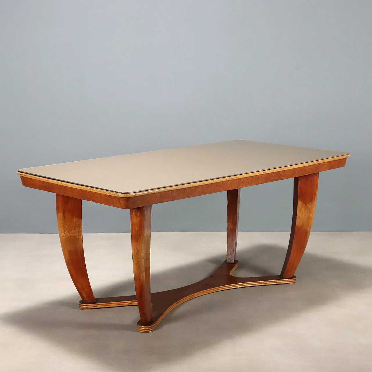 Beech, poplar, grit and glass table, 20th century 1